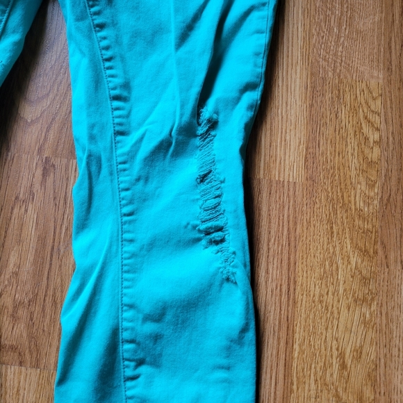 Bebe Turquoise Jeans 28/6 - Picture 5 of 7